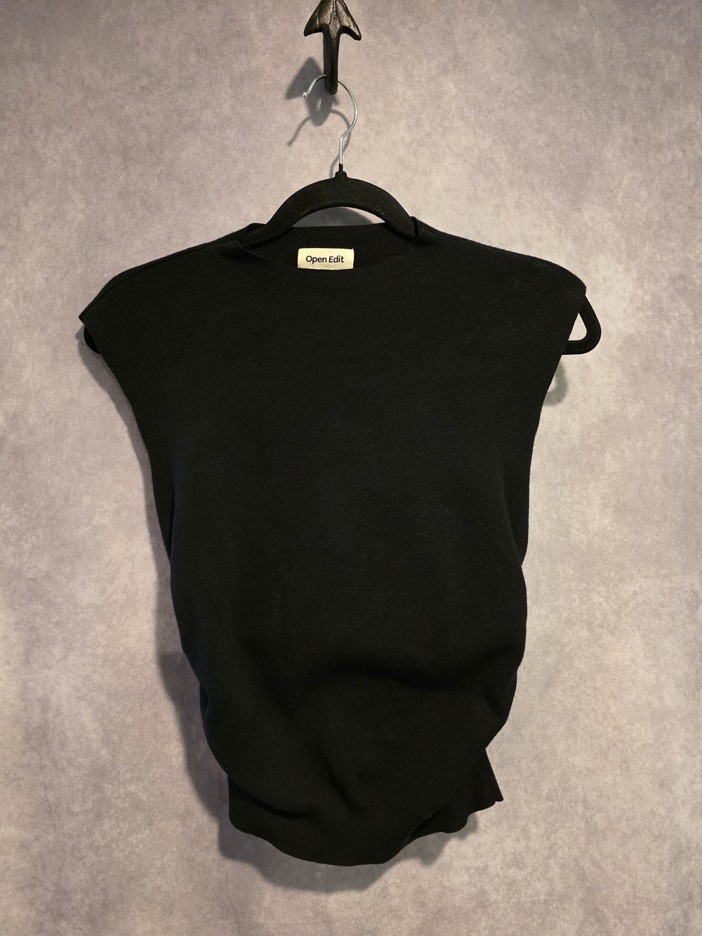 Open Edit Black Sleeveless Tank Top